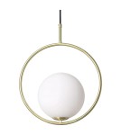 Pendant lamps - Abruzzo Rossi E27 Gold Milk Ball Pendant Lamp ABR-KGR-E27 - product 1