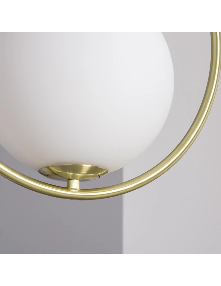 Pendant lamps - Abruzzo Rossi E27 Gold Milk Ball Pendant Lamp ABR-KGR-E27 - product kolory-swiatla.pl 5