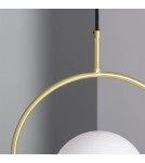 Abruzzo Lampa Wisząca Złota Kula Mleczna Rossi E27 ABR-KGR-E27