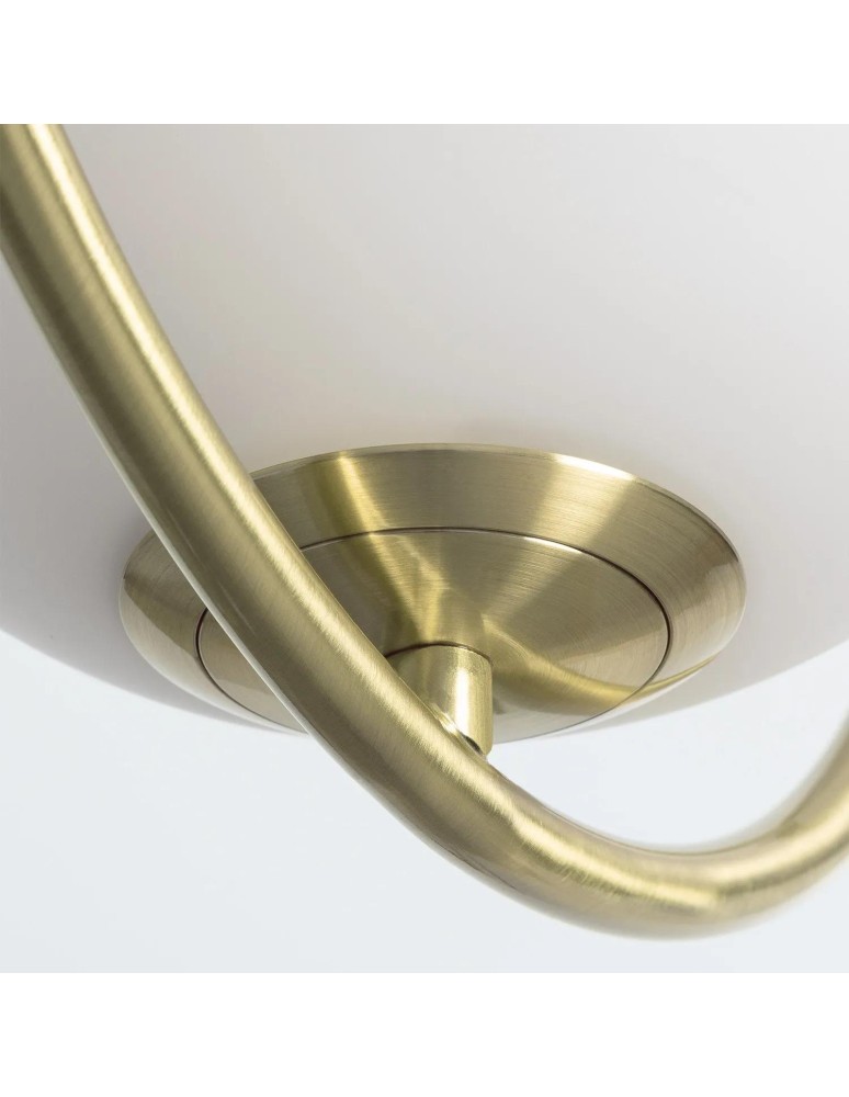 Pendant lamps - Abruzzo Rossi E27 Gold Milk Ball Pendant Lamp ABR-KGR-E27 - product kolory-swiatla.pl 7