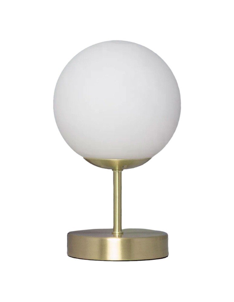 Table lamps - Abruzzo Table Lamp Gold Milk Ball Simona E14 ABR-LSS-Z-E27 - product kolory-swiatla.pl 1