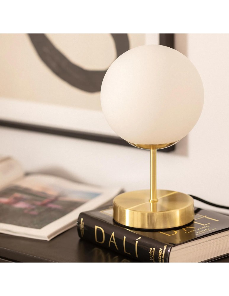 Table lamps - Abruzzo Table Lamp Gold Milk Ball Simona E14 ABR-LSS-Z-E27 - product kolory-swiatla.pl 2
