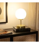 Abruzzo Lampa Stołowa Złota Kula Mleczna Simona E14 ABR-LSS-Z-E27
