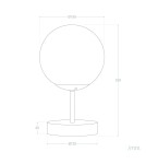 Abruzzo Lampa Stołowa Złota Kula Mleczna Simona E14 ABR-LSS-Z-E27