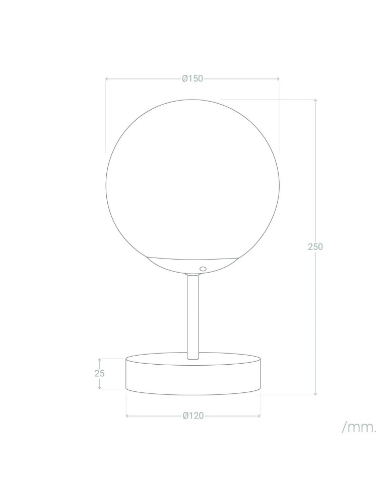 Abruzzo Lampa Stołowa Złota Kula Mleczna Simona E14 ABR-LSS-Z-E27