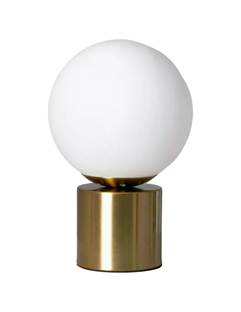 Table lamps - Abruzzo Table Lamp Gold Milk Ball Gibis 1xE27 ABR-LSG-E27 - product kolory-swiatla.pl 1