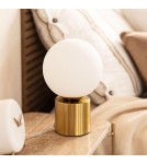 Abruzzo Lampa Stołowa Złota Kula Mleczna Gibis 1xE27 ABR-LSG-E27