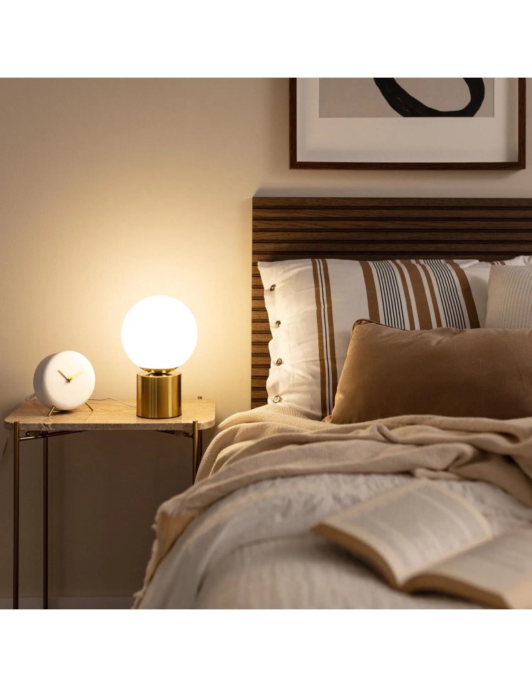 Table lamps - Abruzzo Table Lamp Gold Milk Ball Gibis 1xE27 ABR-LSG-E27 - product kolory-swiatla.pl 5
