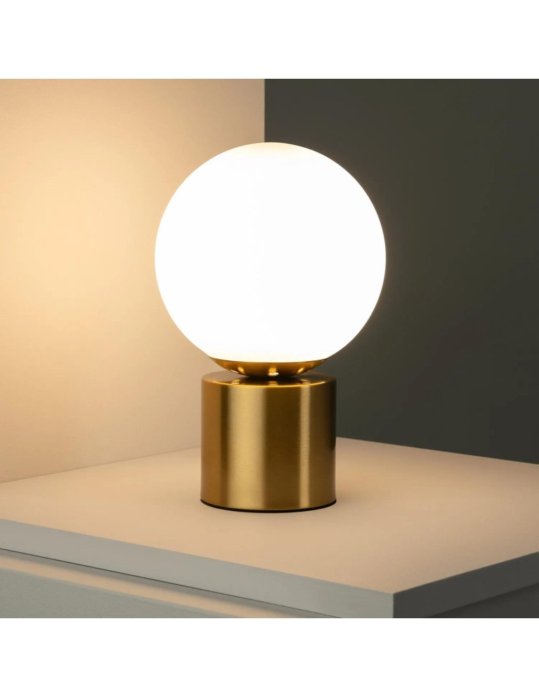 Table lamps - Abruzzo Table Lamp Gold Milk Ball Gibis 1xE27 ABR-LSG-E27 - product kolory-swiatla.pl 6