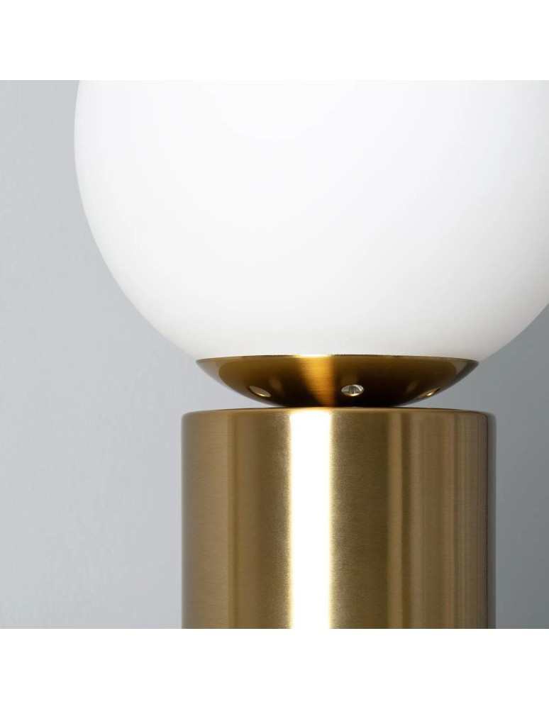 Abruzzo Lampa Stołowa Złota Kula Mleczna Gibis 1xE27 ABR-LSG-E27