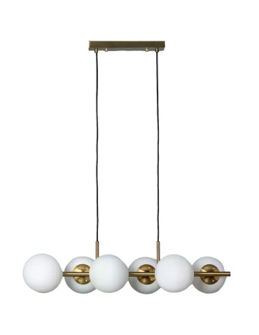 Abruzzo Pompei 6xE27 Gold Milk Balls Pendant Lamp ABR-LWP-6E27