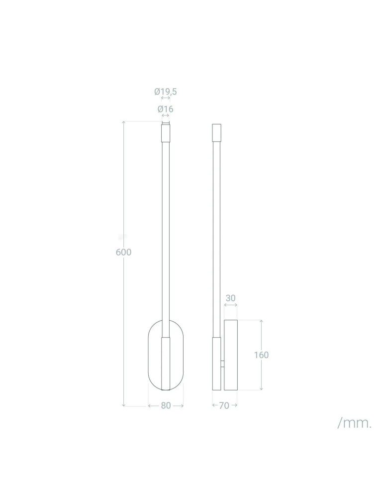 Abruzzo Kinkiet Ścienny Złoty Liniowy LED 8W Farga 3000K ABR-KMF-8W