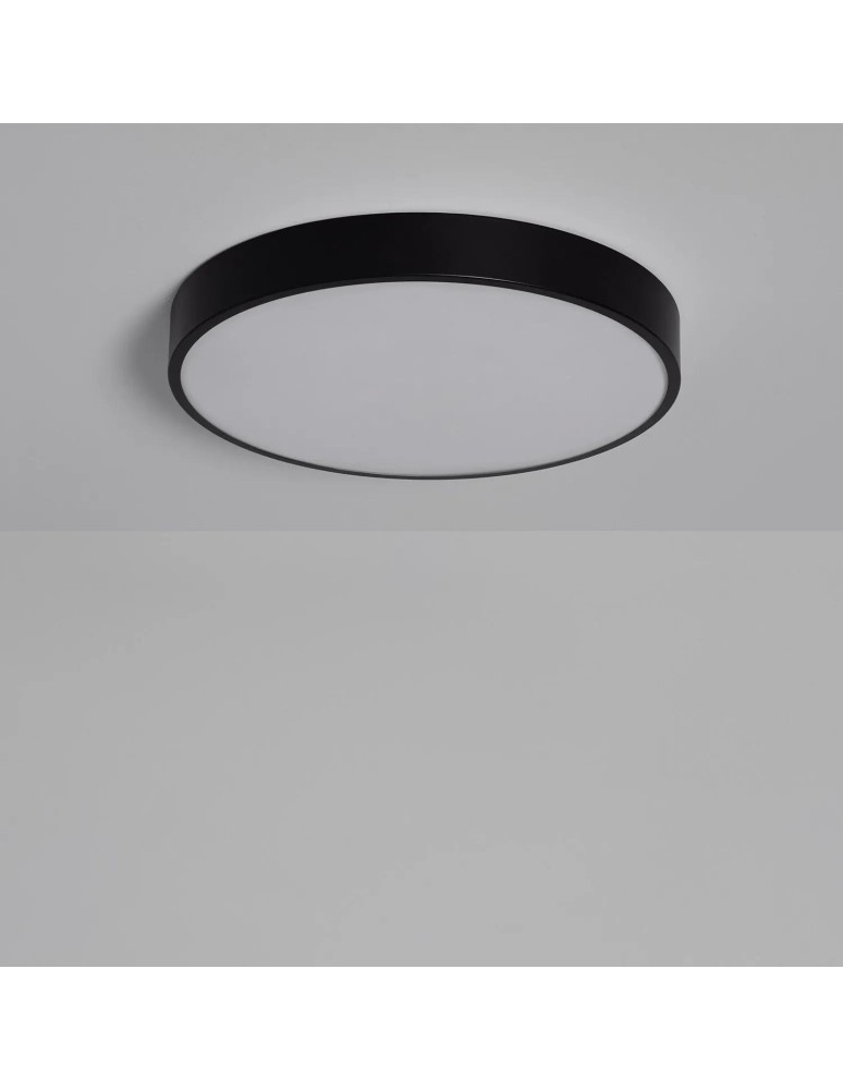 Abruzzo Plafon LED 31W Okrągły Czarny 40cm 3 Barwy Świecenia CCT Fabbri ABR-PLF-30W-C-CCT