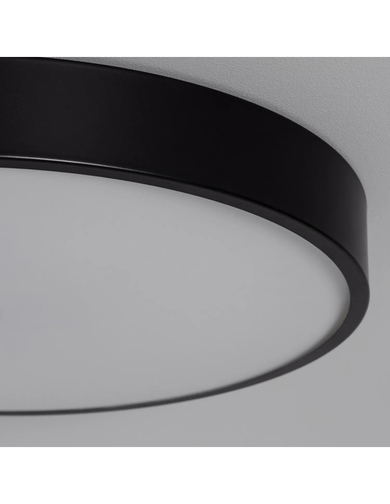 Abruzzo Plafon LED 31W Okrągły Czarny 40cm 3 Barwy Świecenia CCT Fabbri ABR-PLF-30W-C-CCT