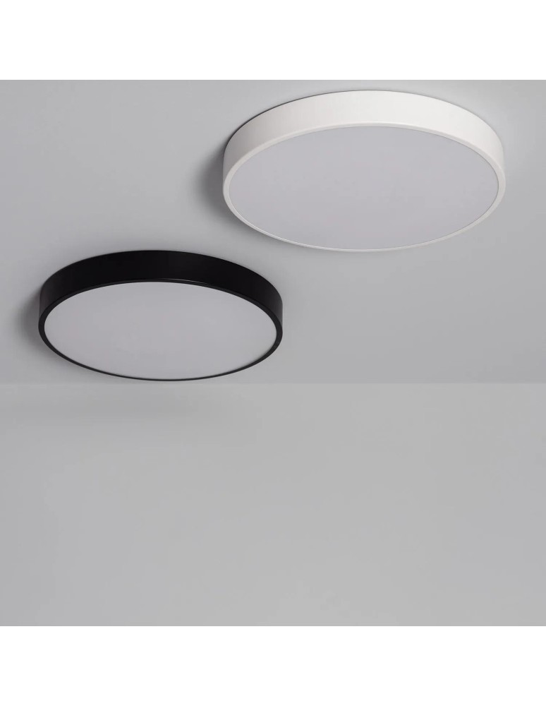 Abruzzo Plafon LED 31W Okrągły Czarny 40cm 3 Barwy Świecenia CCT Fabbri ABR-PLF-30W-C-CCT