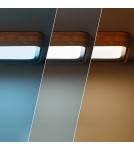 Abruzzo Plafon LED Mazza 16W Kwadratowy Naturalne Drewno 3 Barwy Świecenia CCT 37cm ABR-PLKDM-15W-CCT