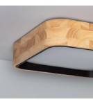 Abruzzo Plafon LED Mazza 16W Kwadratowy Naturalne Drewno 3 Barwy Świecenia CCT 37cm ABR-PLKDM-15W-CCT
