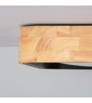 Abruzzo Plafon LED Mazza 16W Kwadratowy Naturalne Drewno 3 Barwy Świecenia CCT 37cm ABR-PLKDM-15W-CCT