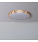 Abruzzo Plafon LED Sagio Okrągły 21W Naturalne Drewno 3 Barwy Świecenia CCT 40cm ABR-PLODS-20W-CCT