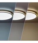 Abruzzo Plafon LED Sagio Okrągły 21W Naturalne Drewno 3 Barwy Świecenia CCT 40cm ABR-PLODS-20W-CCT