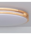 Abruzzo Plafon LED Sagio Okrągły 21W Naturalne Drewno 3 Barwy Świecenia CCT 40cm ABR-PLODS-20W-CCT