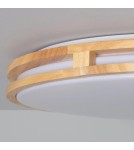 Abruzzo Plafon LED Sagio Okrągły 21W Naturalne Drewno 3 Barwy Świecenia CCT 40cm ABR-PLODS-20W-CCT