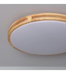 Abruzzo Plafon LED Sagio Okrągły 21W Naturalne Drewno 3 Barwy Świecenia CCT 40cm ABR-PLODS-20W-CCT