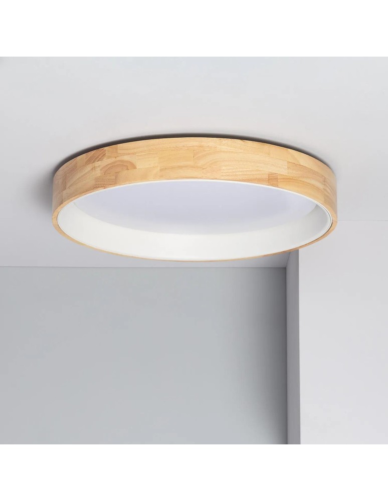 Abruzzo Plafon LED 31W Okrągły 60 cm Naturalne Drewno 3 Barwy Świecenia Vero ABR-PLODV-B-30W-CCT