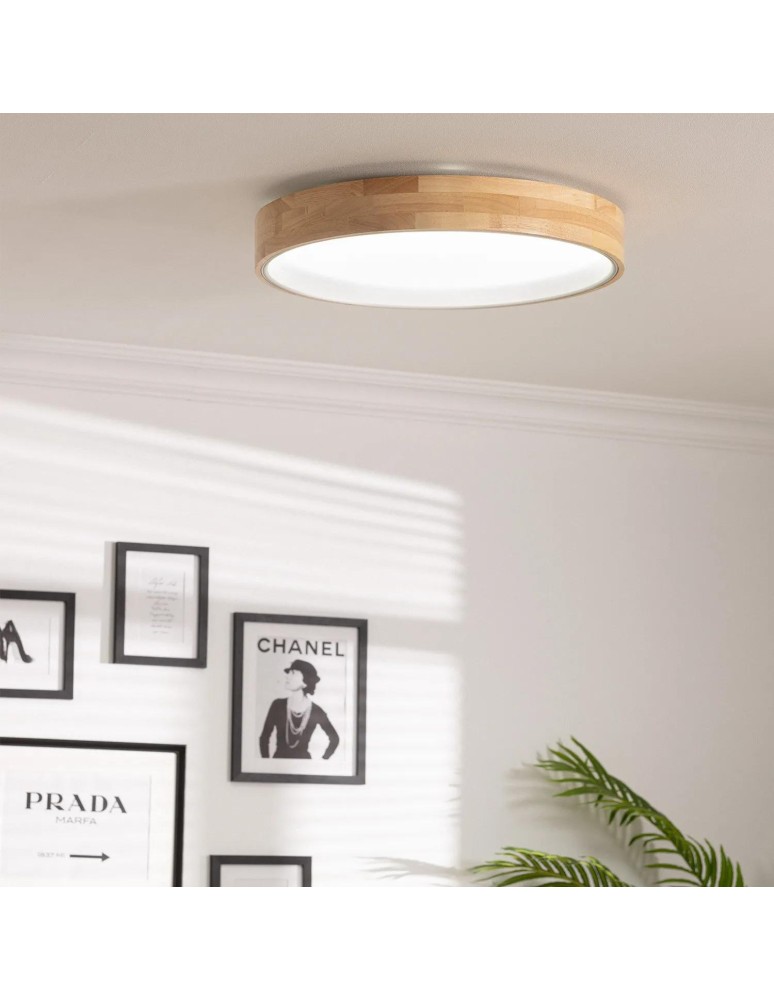 Ceiling lamps - Abruzzo LED Plafond 31W Round 60 cm Natural Wood 3 Light Colors Vero ABR-PLODV-B-30W-CCT - product kolory-swiatla.pl 4