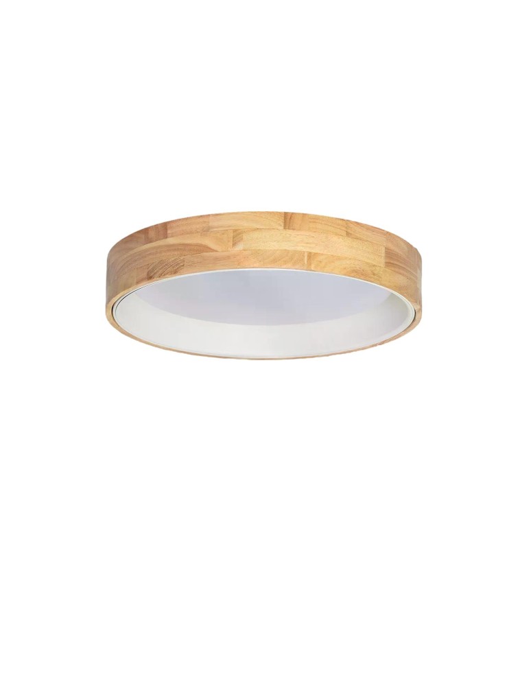 Abruzzo Plafon LED 21W Okrągły 50 cm Naturalne Drewno 3 Barwy Świecenia Vero ABR-PLODV-B-20W-CCT
