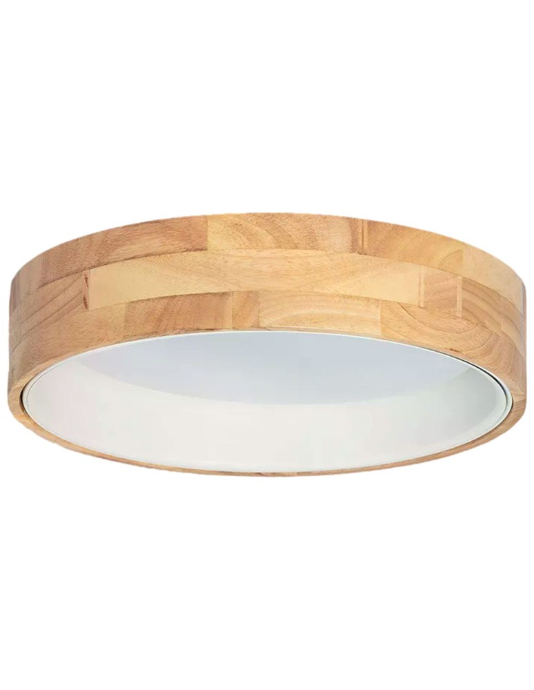 Abruzzo Plafon LED 16W Okrągły 40cm Naturalne Drewno 3 Barwy Świecenia CCT Vero ABR-PLODV-B-15W-CCT