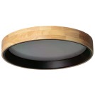Abruzzo Plafon LED 31W Okrągły 60cm Naturalne Drewno 3 Barwy Świecenia CCT Vero Black ABR-PLODV-C-30WW-CCT