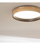 Abruzzo Plafon LED 31W Okrągły 60cm Naturalne Drewno 3 Barwy Świecenia CCT Vero Black ABR-PLODV-C-30WW-CCT