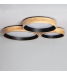 Abruzzo Plafon LED 31W Okrągły 60cm Naturalne Drewno 3 Barwy Świecenia CCT Vero Black ABR-PLODV-C-30WW-CCT