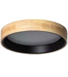 Abruzzo Plafon LED 21W Okrągły 48cm Naturalne Drewno 3 Barwy Świecenia CCT Vero Black ABR-PLODV-C-20W-CCT