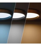 Ceiling lamps - Abruzzo LED Plafond 21W Round 48cm Natural Wood 3 Luminous Colors CCT Vero Black ABR-PLODV-C-20W-CCT - product 6