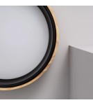 Abruzzo Plafon LED 21W Okrągły 48cm Naturalne Drewno 3 Barwy Świecenia CCT Vero Black ABR-PLODV-C-20W-CCT