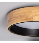 Abruzzo Plafon LED 21W Okrągły 48cm Naturalne Drewno 3 Barwy Świecenia CCT Vero Black ABR-PLODV-C-20W-CCT