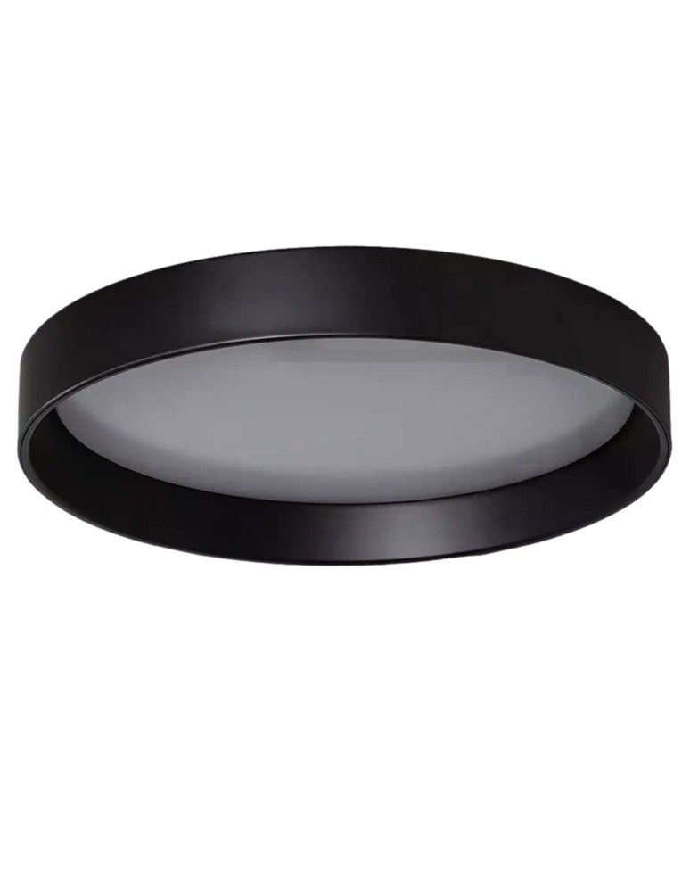 Abruzzo Plafon LED 31W Okrągły Czarny 3 Barwy Świecenia CCT Czarny 56cm Nero ABR-PLON-30W-CCT