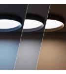 Abruzzo Plafon LED 31W Okrągły Czarny 3 Barwy Świecenia CCT Czarny 56cm Nero ABR-PLON-30W-CCT