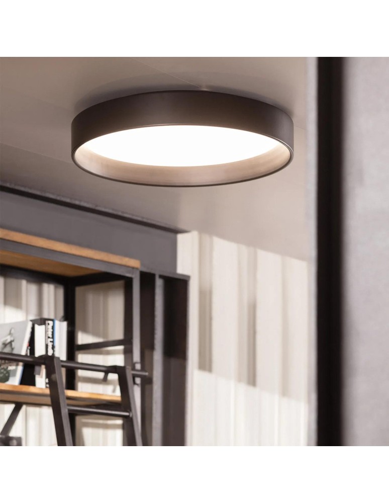 Abruzzo Plafon LED 21W Okrągły Czarny 3 Barwy Świecenia CCT 45Cm Nero ABR-PLON-20W-CCT