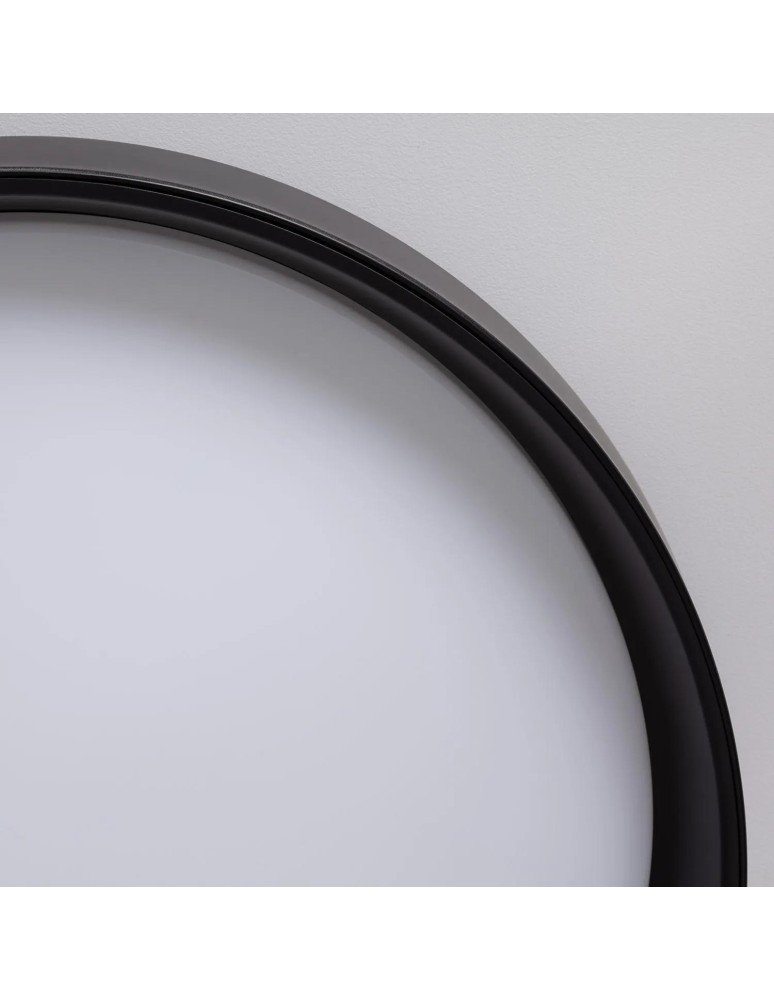 Abruzzo Plafon LED 16W Okrągły Czarny 3 Barwy Śweicenia CCT do Wyboru 35cm Nero ABR-PLON-15W-CCT