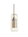 View Abruzzo Pendant Lamp Gold Glass Overhang Nobbile E27 ABR-ZON-E27