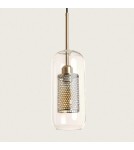 Abruzzo Lampa Wisząca Złota Szklana Zwis Nobbile E27 ABR-ZON-E27