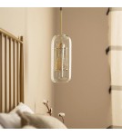 Abruzzo Lampa Wisząca Złota Szklana Zwis Nobbile E27 ABR-ZON-E27