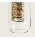 Abruzzo Lampa Wisząca Złota Szklana Zwis Nobbile E27 ABR-ZON-E27