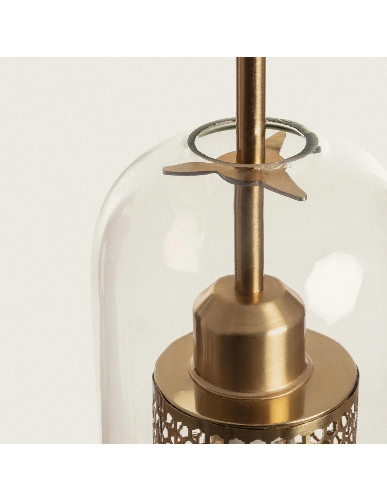 Abruzzo Lampa Wisząca Złota Szklana Zwis Nobbile E27 ABR-ZON-E27