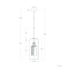 Abruzzo Lampa Wisząca Złota Szklana Zwis Nobbile E27 ABR-ZON-E27