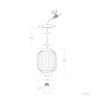 Abruzzo Lampa Wisząca z Porcelany Porcellado E14 ABR-LWPP-E14