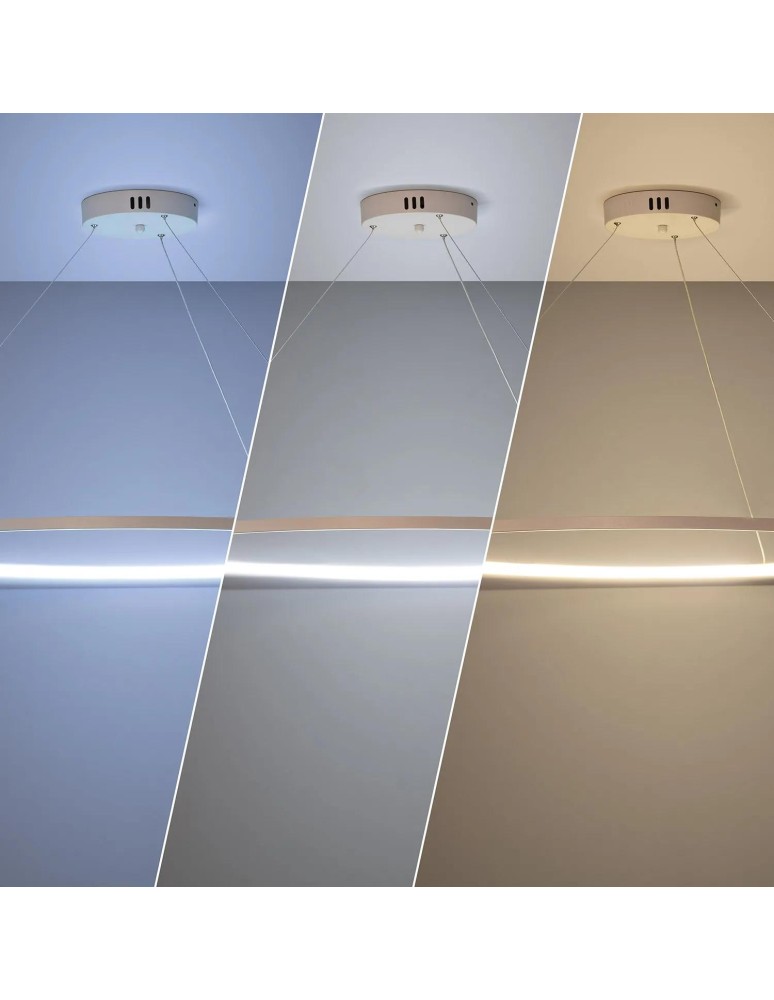 Abruzzo Lampa Wisząca okrągła 100cm LED 30W Ring 3 Bawry Świecenia Rondo ABR-LWRR-30W-WW